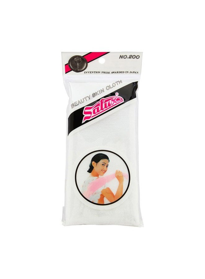Salux منشفة استحمام جلدية يابانية من سالوكس نايلون - بيضاء - Image 1